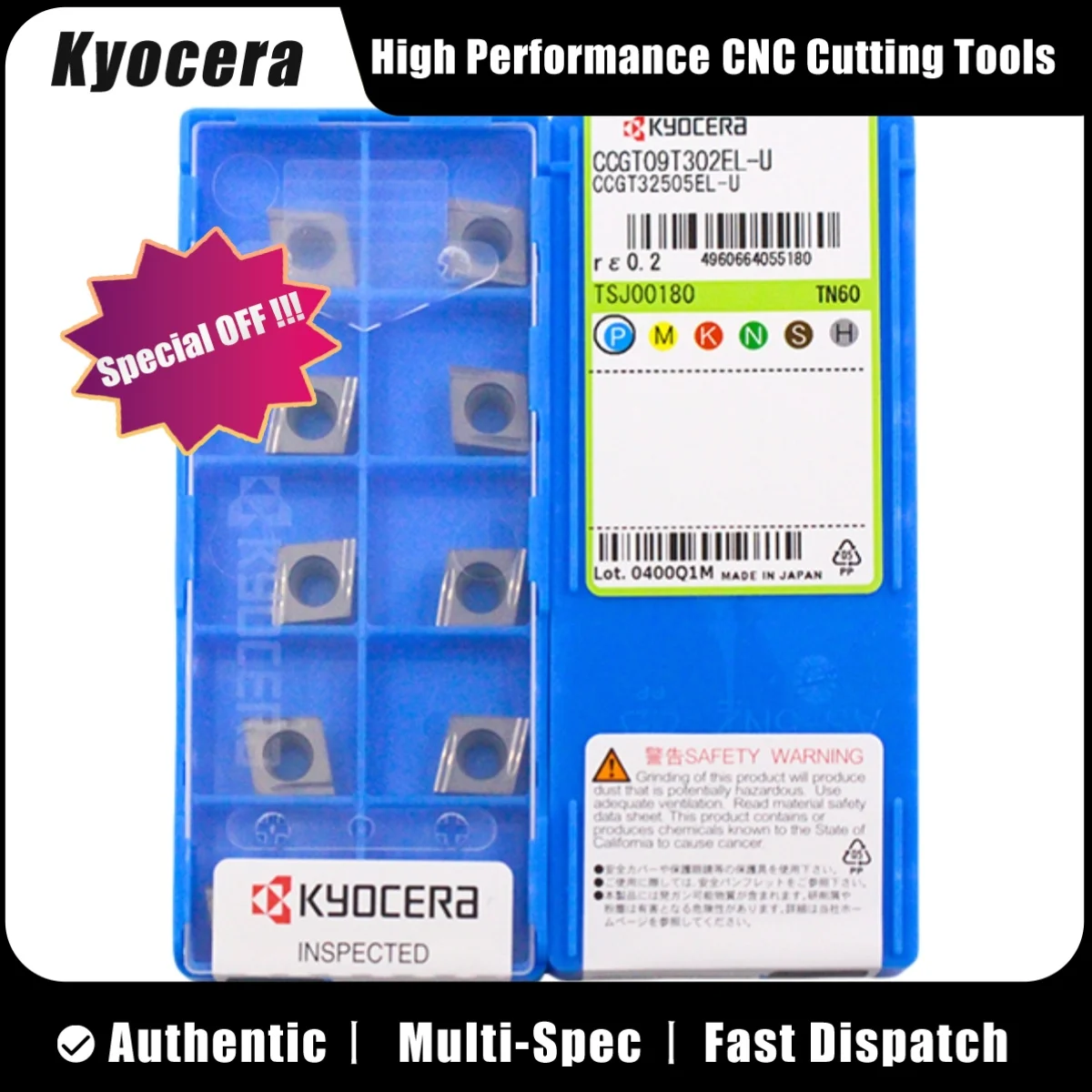 

Kyocera Original CCGT CCGT030104R F CCGT09T304/2ER CCGT09T301FL CCGT060204EL CCGT030104L TN60 Токарные пластины