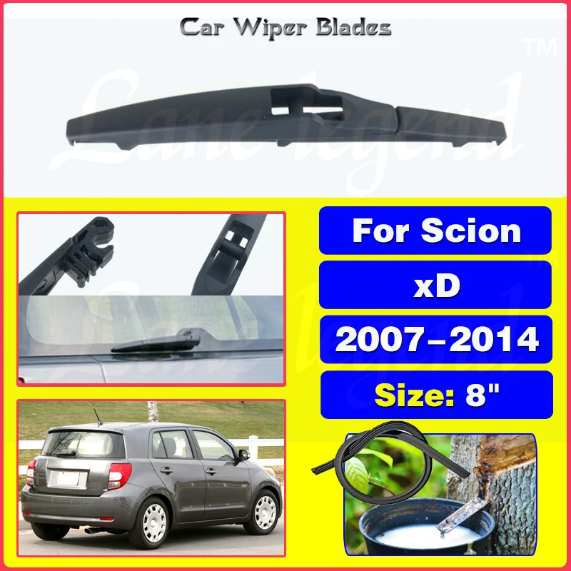 

Car Rear Wiper Blade For Scion xD 2007 - 2014 Windscreen Windshield Wipers Brushes Cleaning Car Accessories 8"