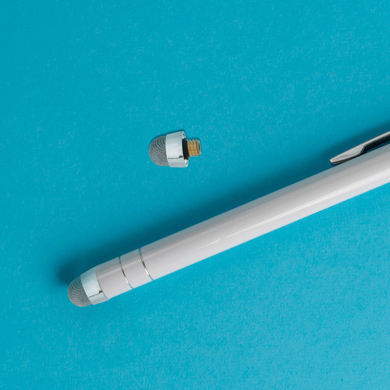 

4 Pcs Capacitor Tip Fiber Stylus Pen Refills Adapters Covers Heads Silver Refurbishments