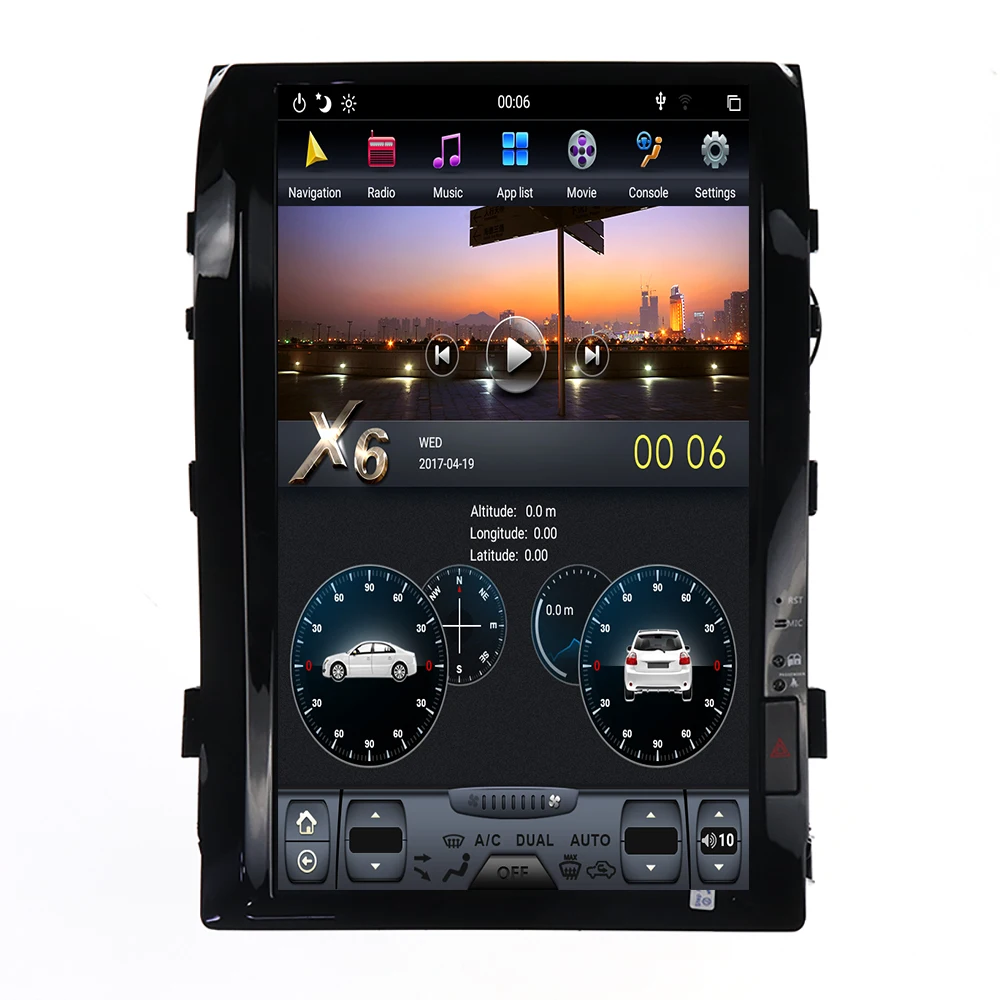 16 Inch Snapdragon665 Car Radio For Toyota Land Cruiser Lc200 2008-2015 Vxr Gxr Auto Multimedia Player Wireless Carplay Android