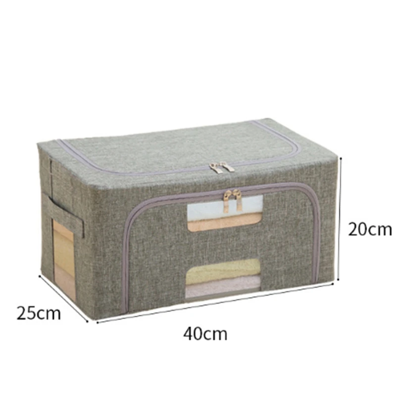 Foldable Waterproof Oxford Cloth Clothes With Zipper Storage Box Large Capacity Clothing Storage Box Cotton Quilt Multifunction image 5