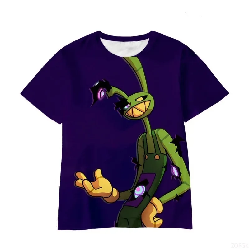

Summer Cartoon Magic Digital Circus 3D Printed Men's and Women's Fashion Loose Round Neck Half Sleeve T-shirt
