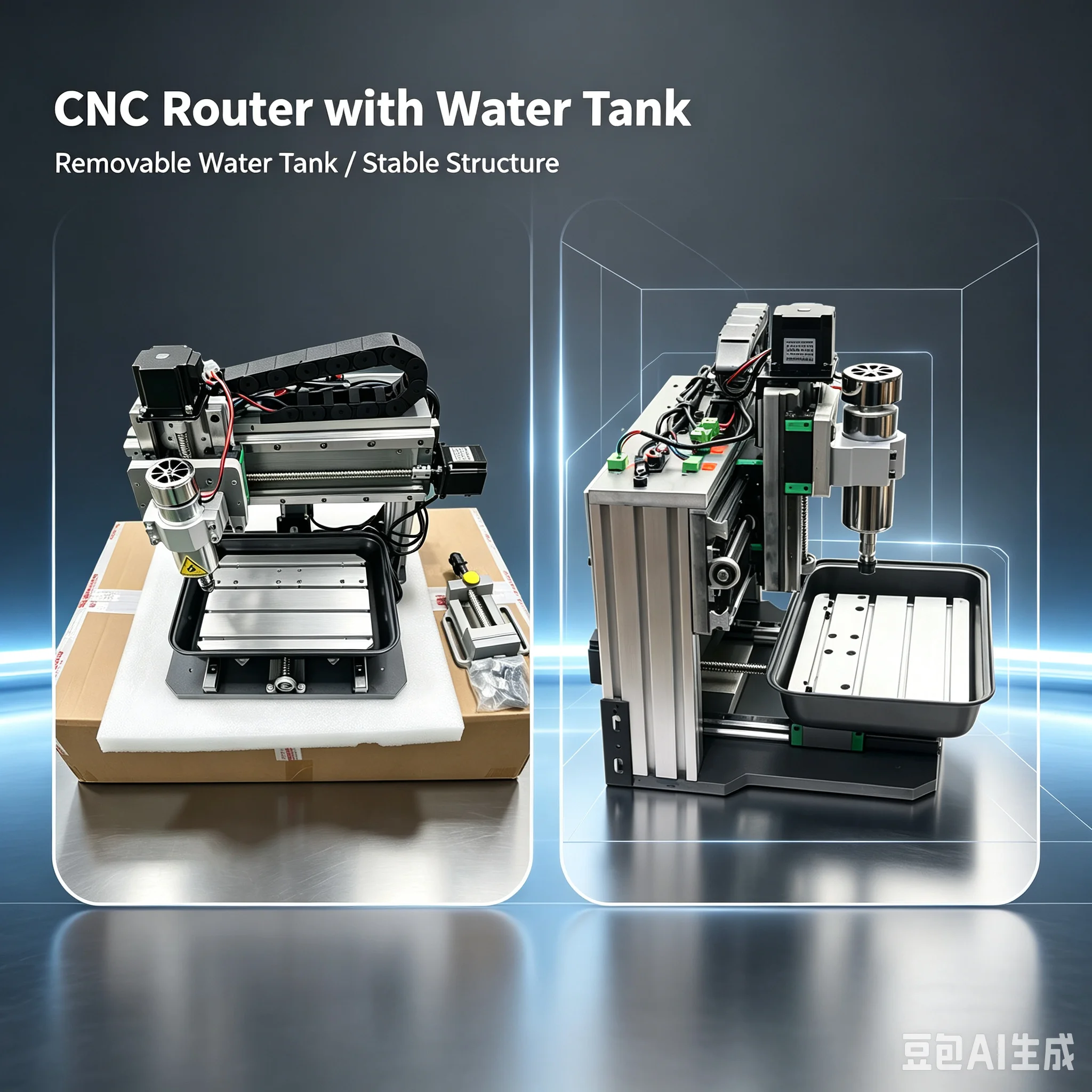 DIY CNC Router 3020 Square Linear Guide Rail 500W 4/5 Axis Milling Machine PCB Wood Aluminum Engraving Carving Cutter Equipment