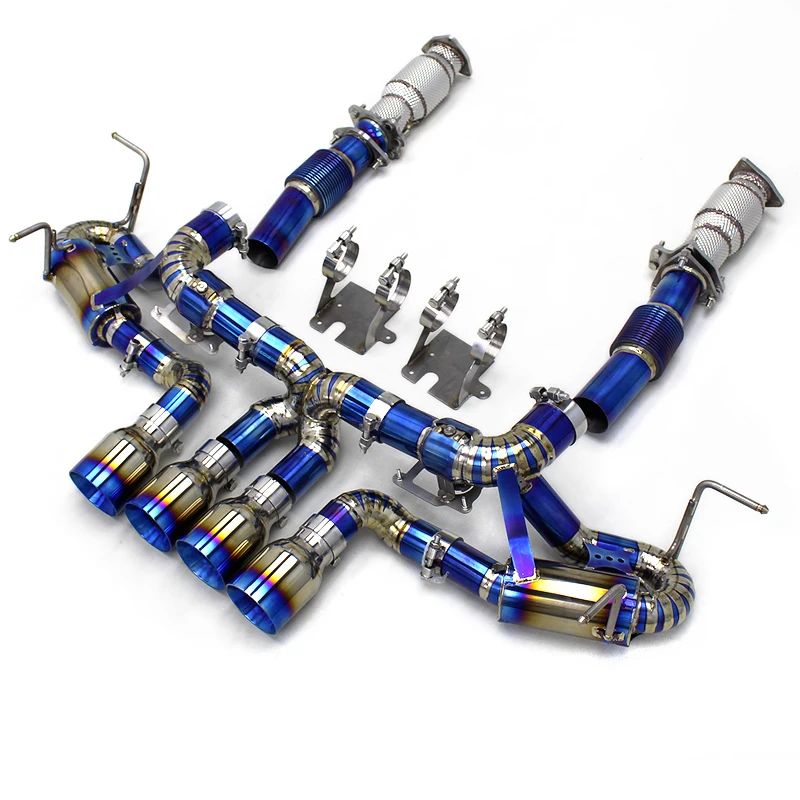 

YD Titanium Catback Exhaust System For Chevrolet CORVETTE C8 Z06 2019-2024 Catted Exhaust Downpipe Muffler Valvetronic Escape