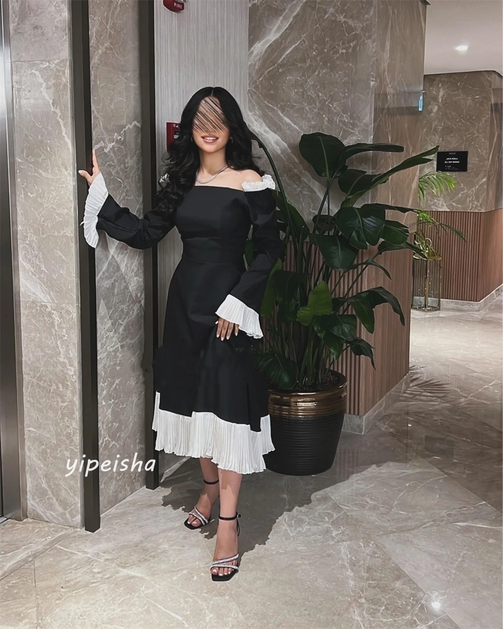 Customized Jiayigong High Quality Evening Jersey Draped Ruffles Ruched Formal A-line Off-the-shoulder Bespoke Occasion Gown