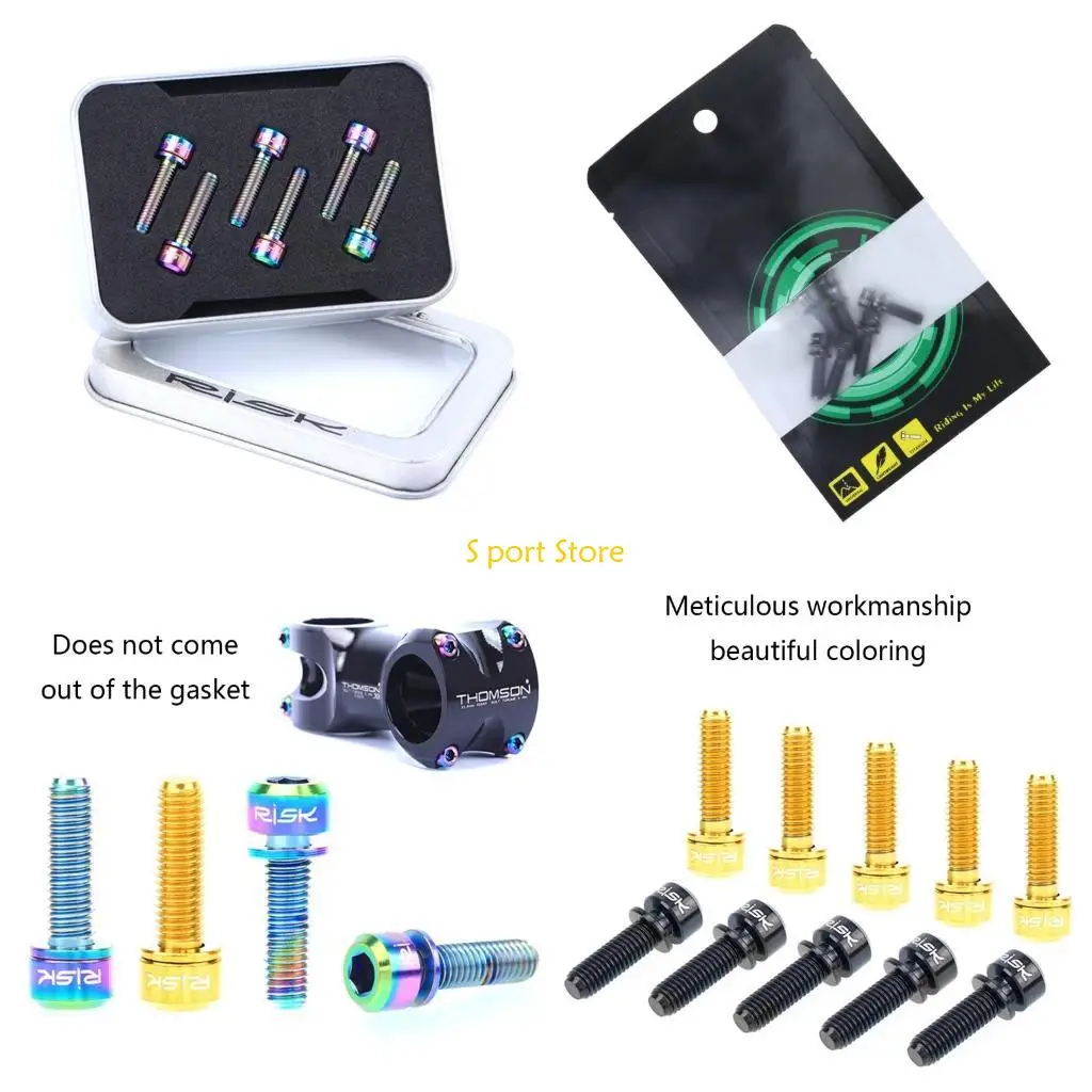 

U2JB 6pcs Mountain & Road M5x18/20,Fixing Screws of Stem, Front Fork