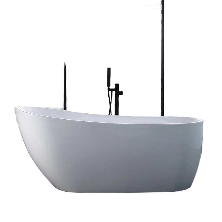 

CUPC Manufacturer Factory's Best Price Quality Pure White Acrylic Freestanding Soaking Bathtubs/Hot Tubs 1.5m 1.7m Modern Hotels