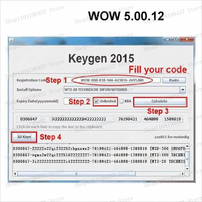 

WOW 5.00.12 diagnostics Software 5.00.8 R2 + Kengen French Spanish Polish Italian Serbian German Polish Dutch Czech Portuguese