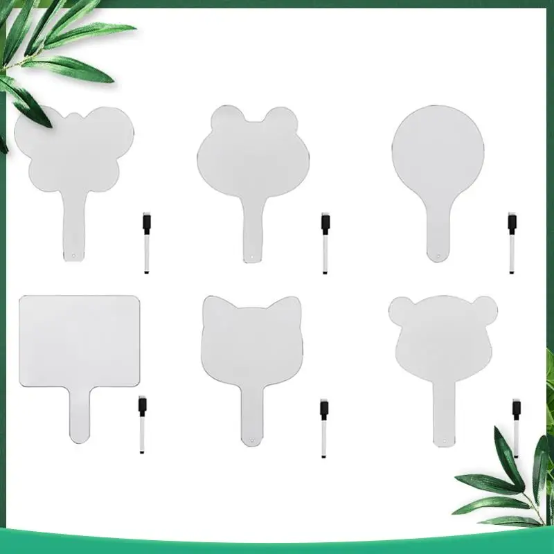 

6 Piece Dry Erase Answer Paddle Dry Erase Boards Wood Double Sided Paddles Dry Erase Boards
