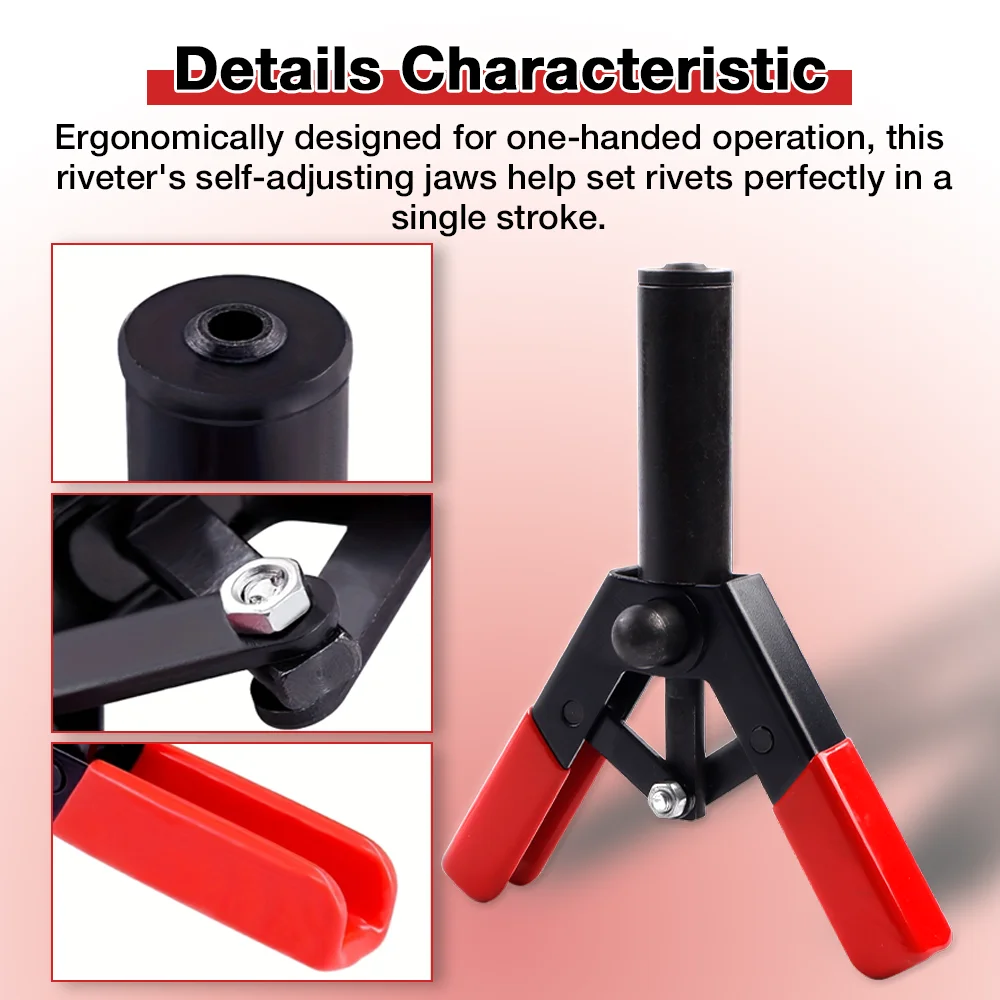 Plastic Rivet Gun Kit, Quick Riveting Tool, Manual Rivet Gun, Plastic Rivet, For Fastening Door Panels And Automotive Interiors