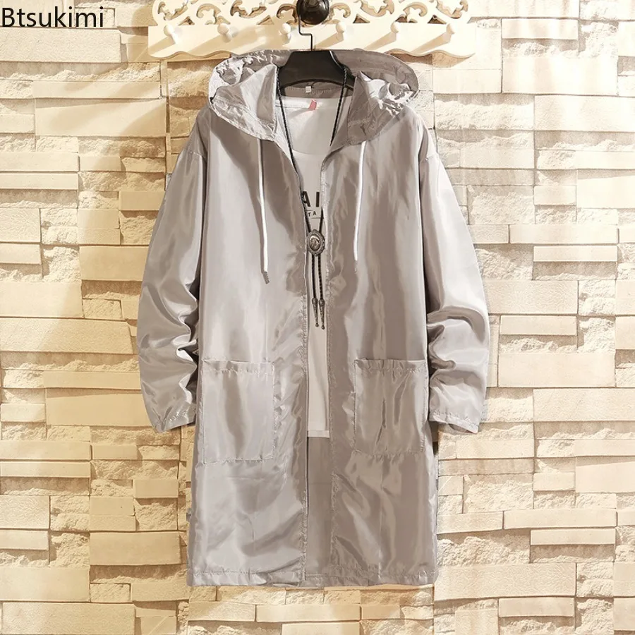 

2026 New Men's Lightweight Windbreaker Jackets Outdoor Beachwear Sun Protection Clothes Casual Thin Trench Coats for Male Female
