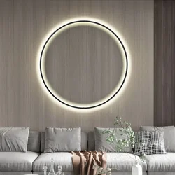 ZIMULONG Minimalist LED Circle Background Wall Lamp Hall Hotel Night Lights Bedside Lamps Home Indoor Decor Sconces Living Room