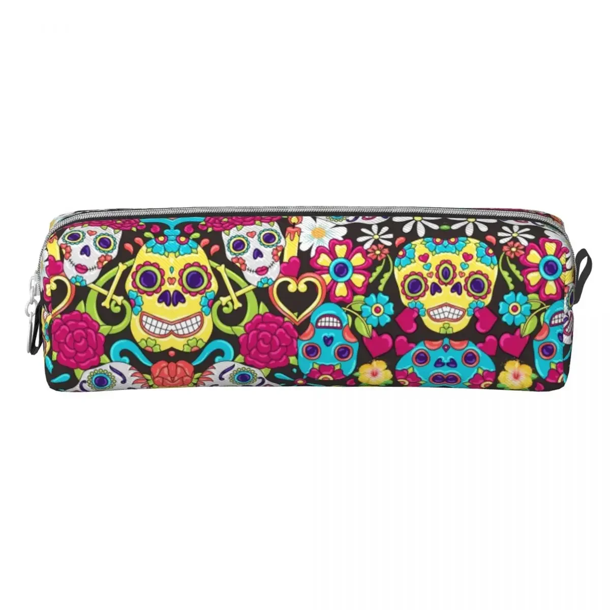 Fashion Pencil Case Smile Sugar Skulls Skeleton Pencil Pouch Colorful Back To School Pencil Cases Girls Boys School Supplie