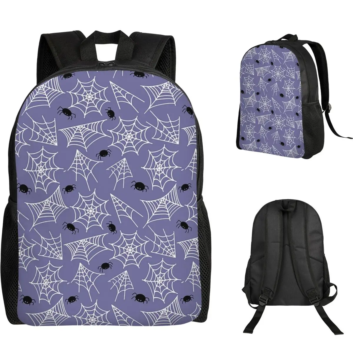 Halloween Black Cat Spider Gothic Witch Backpack Student Boys Girls BookBag School Bag Laptop Shoulder Bags