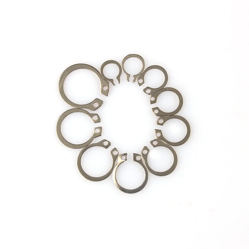 Externe Halteringe 8-18 Mm 100-teiliges Außen-Sicherungsring-Set Aus 304 Edelstahl – Größen 8-18 Mm – Rostbeständig, Für Auto & Mechanische Reparaturen, Praktisch Sortiert