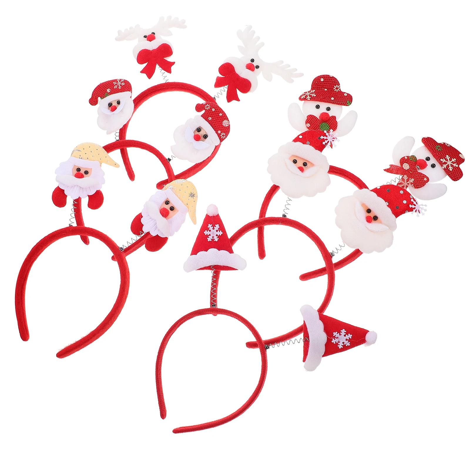 

12pcs Xmas Hair Hoops Festival Hairbands Costume Party Headwear Cartoon Headdresses Christmas Decor Props Unique Hair Decor