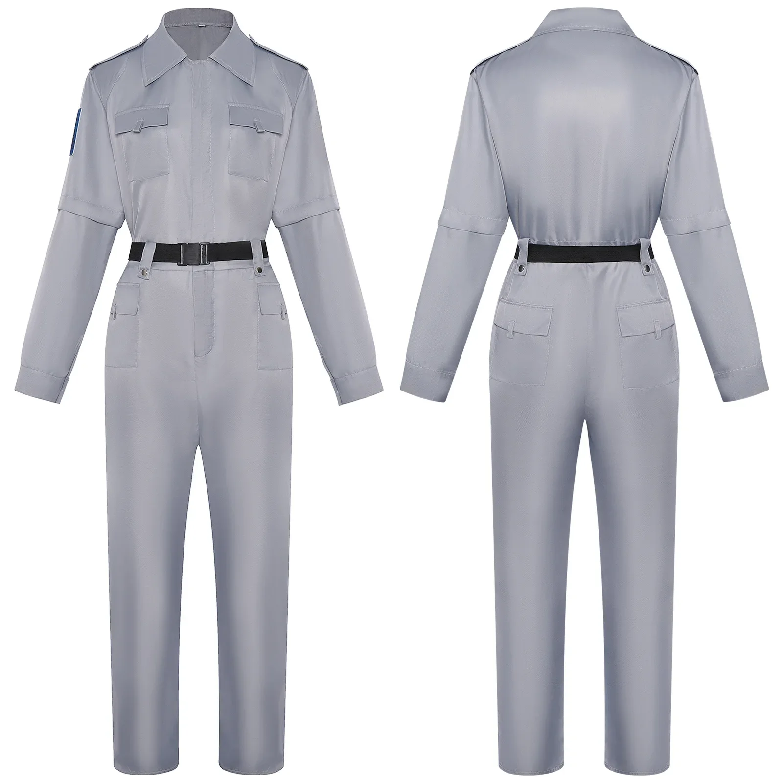 بدلة عمل رمادية زي تنكري 2026 زي لعب الأدوار الجديد لكرنفال عيد الهالوين - مقاس للبالغين من الجنسين