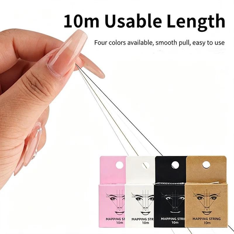 3PCS Microblading Eyebrow Mapping Ruler with Pre-Inked String – Brow Measuring Tool