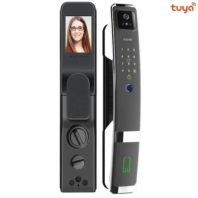 Imagem -05 - Smart Fingerprint Door Lock com Câmera Digital 3d Reconhecimento Facial Tuya App Inglês Russo Espanhol Português Voz Wifi