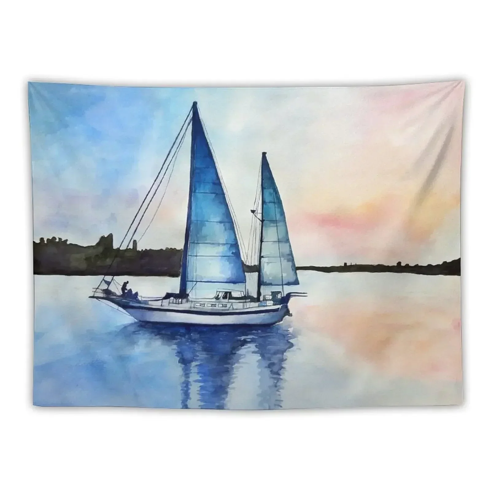 

Sailboat Tapestry Bathroom Decor Wall Mural Tapestry