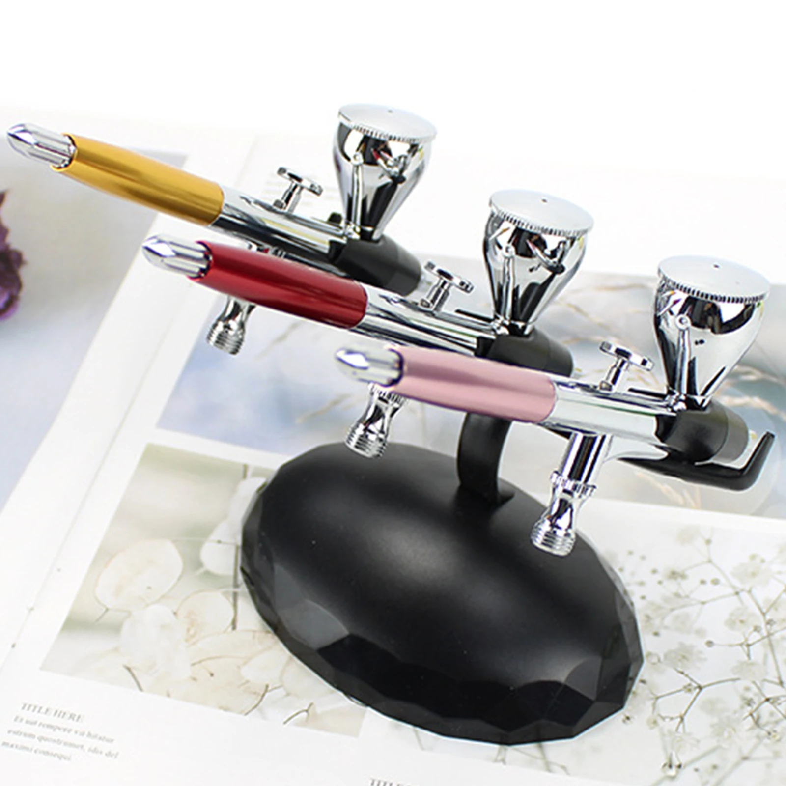 Universal Desktop Airbrush Stand Pen Holder Airbrush Bracket Airbrush Pen Holder Spray Pen Stand Airbrush Fixing Rack DIY Art Pa