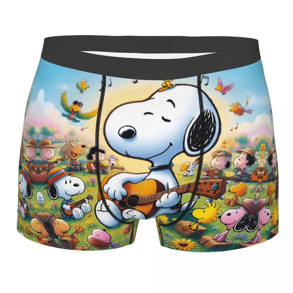 

Пользовательские милые мультяшные шорты-боксеры Snoopy для Homme, нижнее белье с 3D принтом, трусы, мягкие трусы