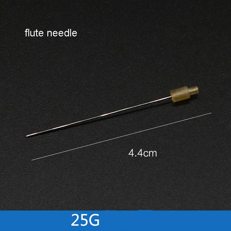 Titanium alloy ophthalmic flute needle straight (flush type) with silicone tube 20G23G ophthalmic instruments