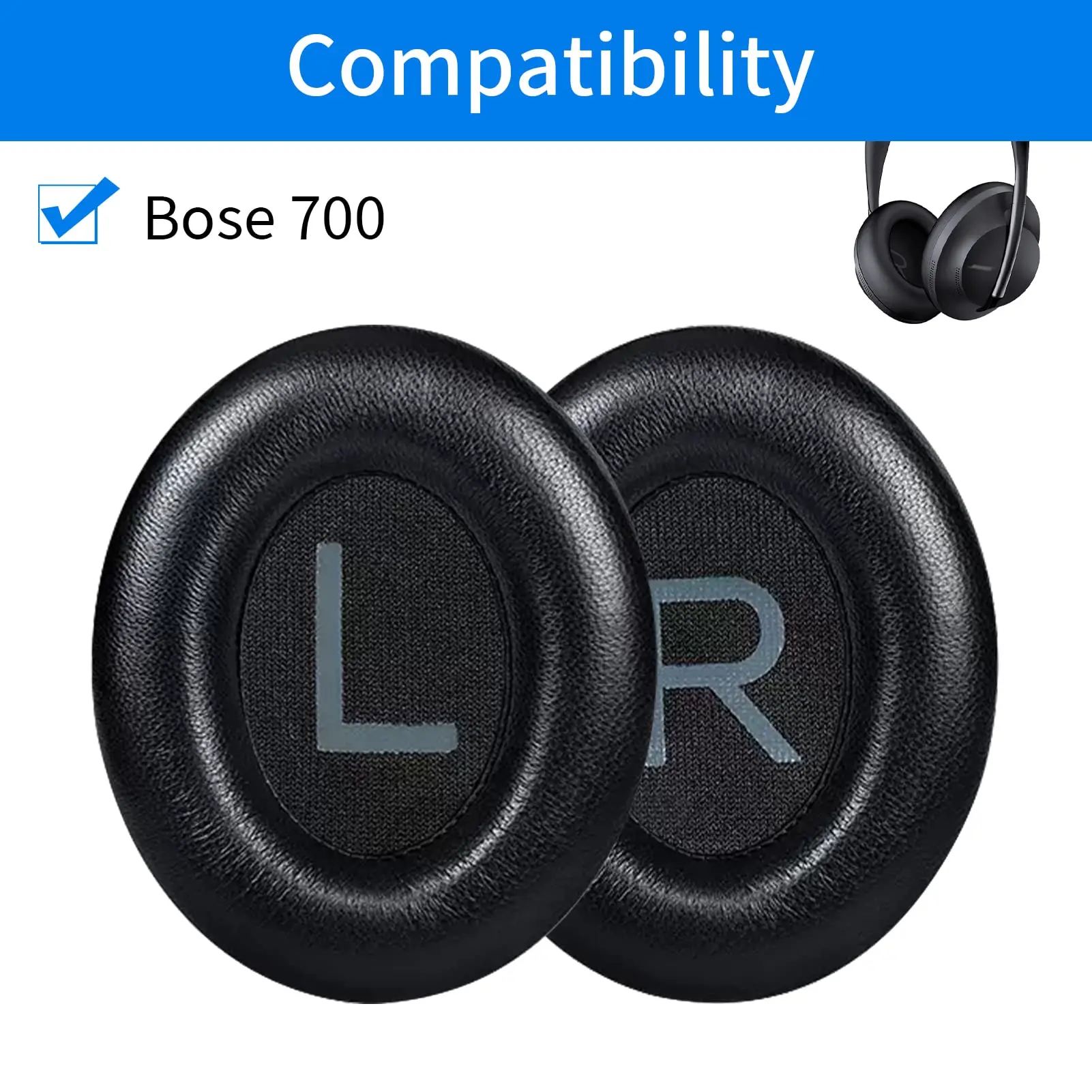 Nc700 Lammfell Leder Ohr polster Ersatz für Bose Noise Cancel ling Kopfhörer 700 Schafs haut Ohr polster Ohr stöpsel, Memory Foam