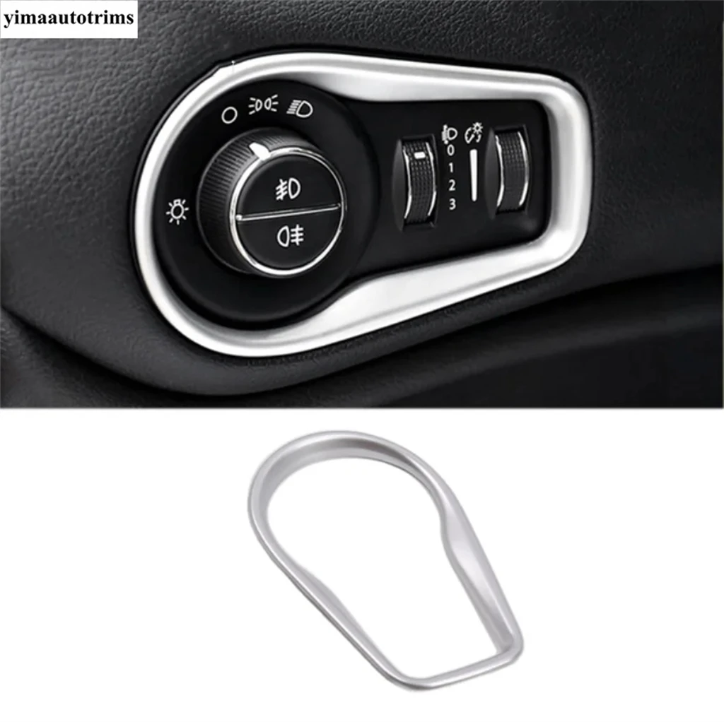 For Jeep Renegade 2015 - 2023 Accessories Air AC Outlet Vent / Shift Gear Water Cup / Door Speaker / Navigation Frame Cover Trim