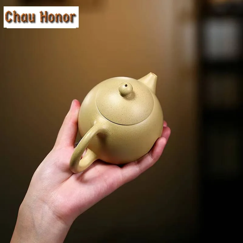 

240ml Authentic Chinese Yixing Purple Clay Teapots Handmade Dargon Egg Pot Raw Ore Benshan Green Mud Beauty Kettle Zisha Tea Set