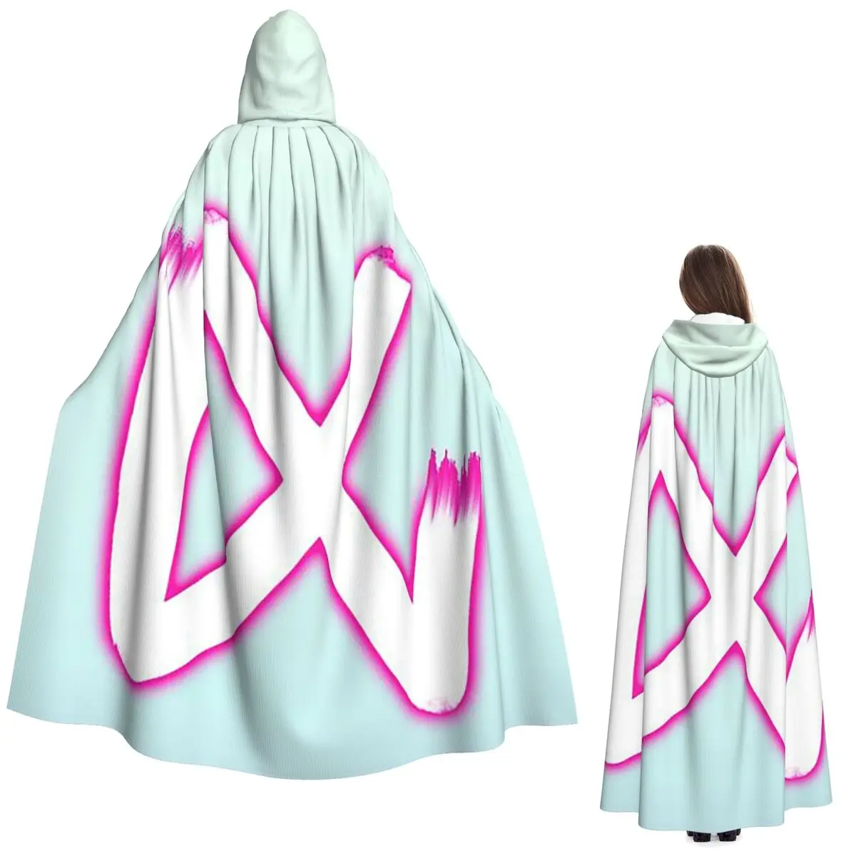 

Aitana Ocana Singer Long Hooded Cloak Witch Medieval Costume Cosplay Cape HalloweenVampire Adult Unisex