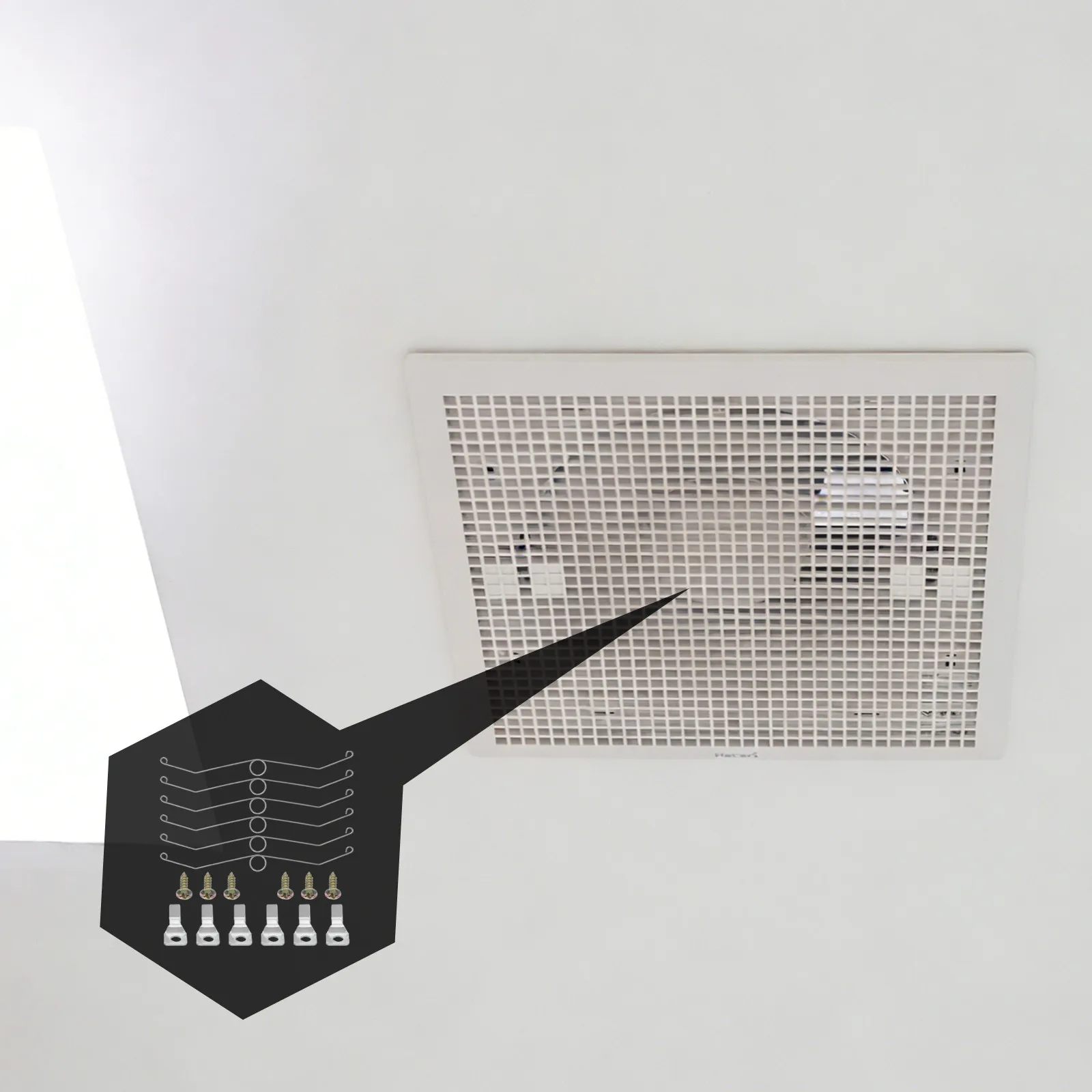 6 Set Fastener Ventilation Fan Spring Bath Clip Bathroom Exhaust Grille Clips Air Diffuser Ceiling Access Panel Silver
