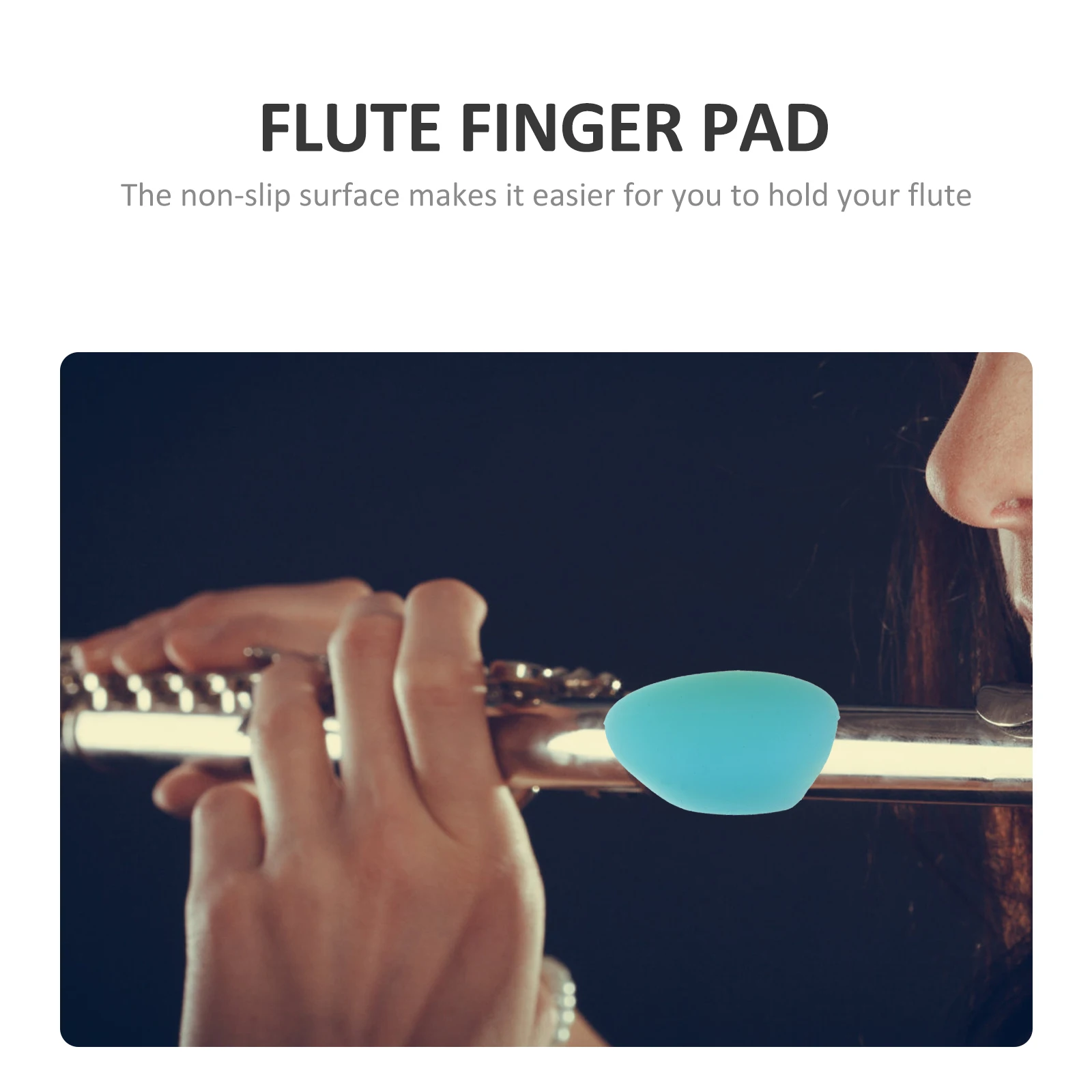 

2pcs Silicone Flute Finger Rest Cushion Protector Mat Pad Cover Accessory For Non Slip Support Comfortable Long Term Use Easy