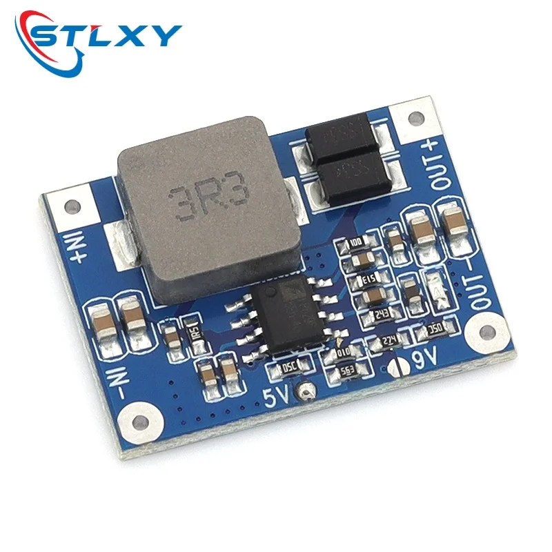 Stlxy DC-DC boost module Lithium ion 3V 3.2V 3.3V 3.7V 5V 9V to 12V Voltage regulator PCB module can be set to 5V/9V/12V