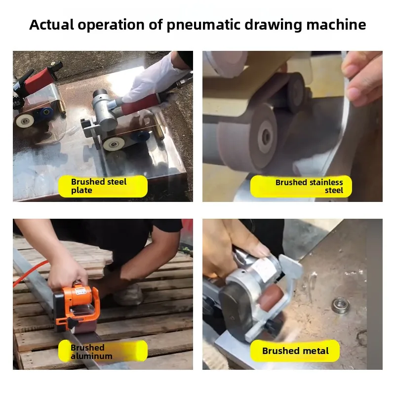Pneumatic Wire Drawing Machine Stainless Steel Belt Sanding Machine Sanding Belt Machine Polishing Machine Tank Metal Rust Removal Flat Industrial Type