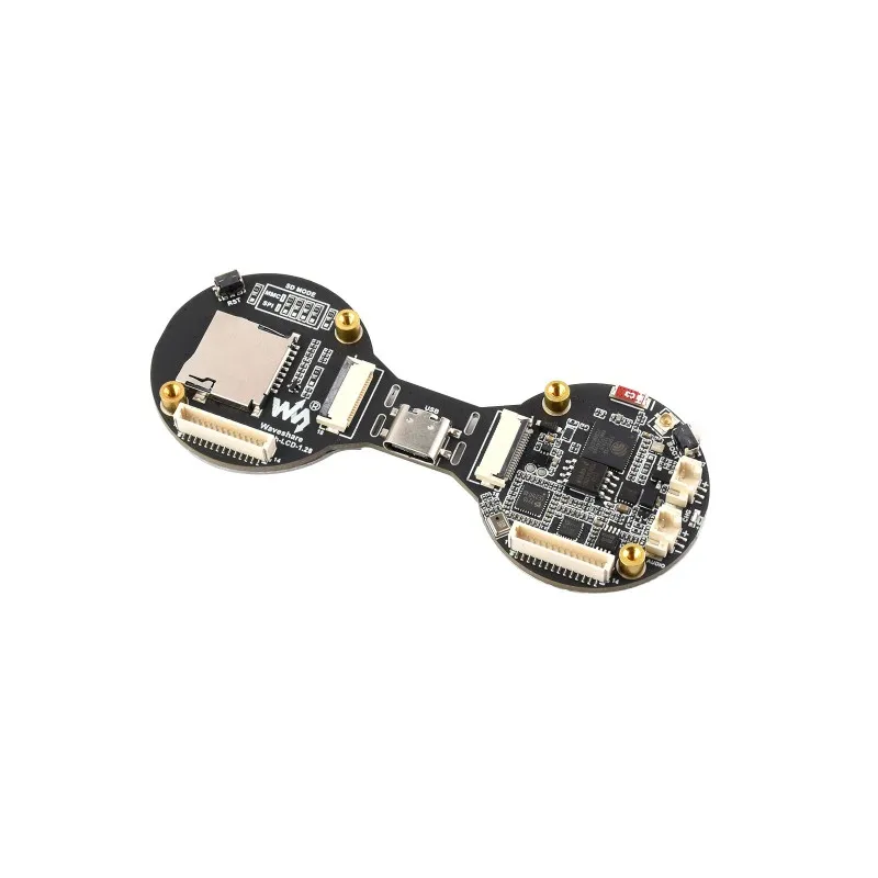 SKU-32267 Waveshare ESP32-S3 Placa de desenvolvimento AIoT LCD redonda de olho duplo de 1,28 polegadas, display IPS duplo integrado de 1,28 polegadas, 240 × 240