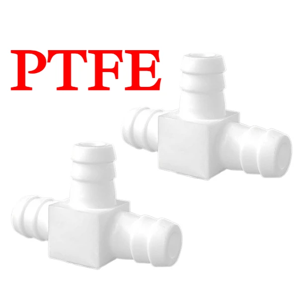 

4mm 6mm 8mm 10mm 12mm Hose Barb Tee 3 Way Splitter PTFE Pipe Fitting Connector LAB