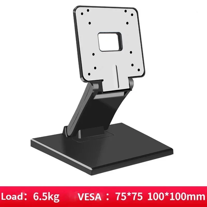 Folding Metal VESA Monitor Bracket,14-24 Inch Desktop Screen Mount Stand for PC Monitor Small TV Home Office Display Support