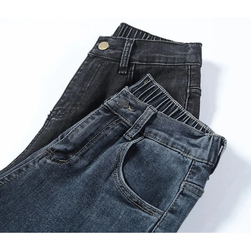 2024 New Design Korean Fashion Slim Women's Pencil Denim Trousers Vintage High Waisted Harem Jeans Streetwear Pantalon Pants