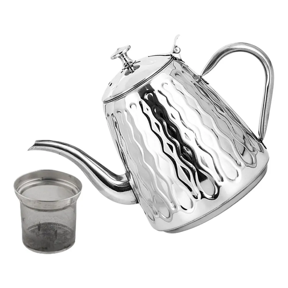 

Thickened Stainless Steel Pineapple Tea Pot Modern Kitchen Teapot With Built-In Strainer For Home Office Portable