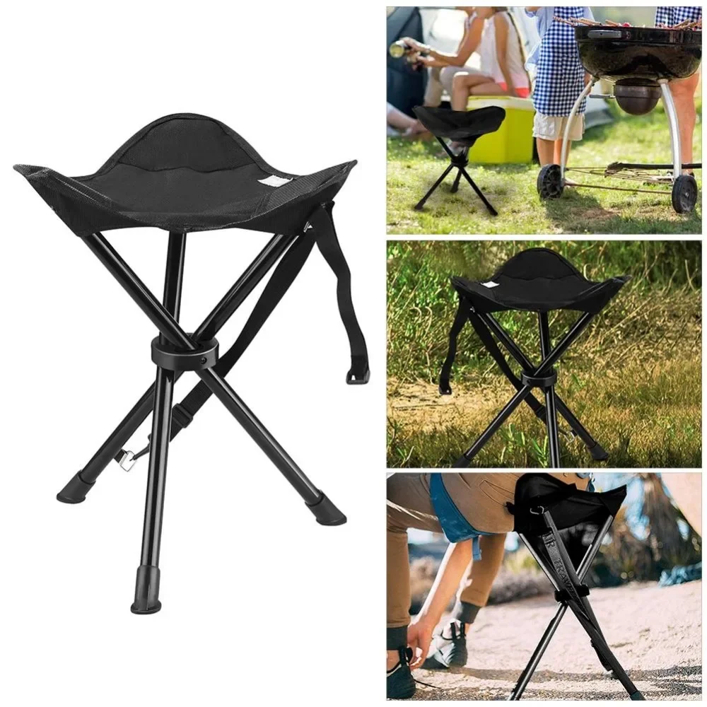 

Portable Tripod Stool Folding Chair With Carrying Case for Outdoor Camping Walking Hunting Hiking Fishing Travel 28x28x36cm