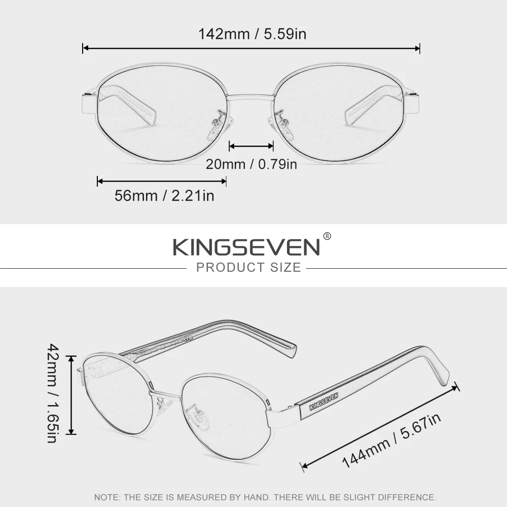 KINGSEVEN البيضاوي الرجعية وصفة طبية النظارات الشمسية قصر النظر مد البصر النظارات التقدمية الرجال النساء في الهواء الطلق القيادة عدسة بصرية نظارات
