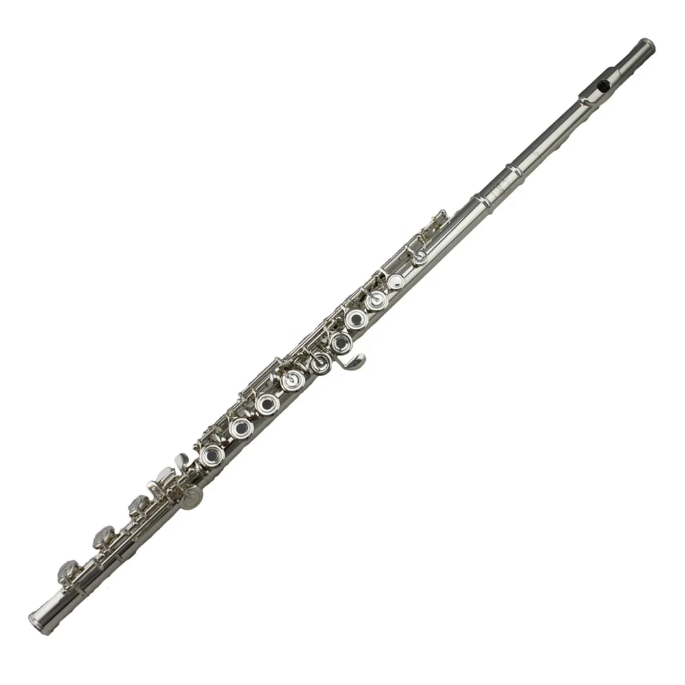 Sterling Silver Flute High Grade 17 Open Hole  With Silver Plated Body