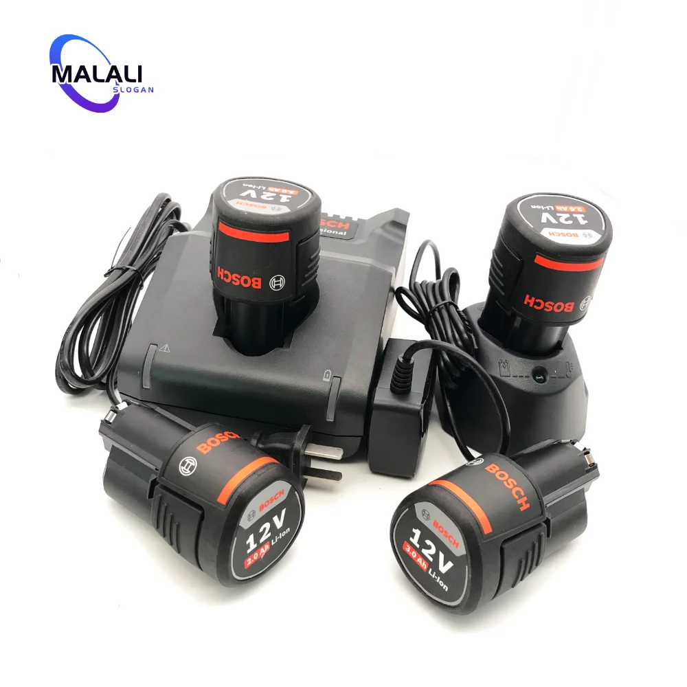 Original BOSCH 10.8V/12V/2.0Ah Lithium Battery Doctor Charging Hand Electric Drill Battery Pack Charger