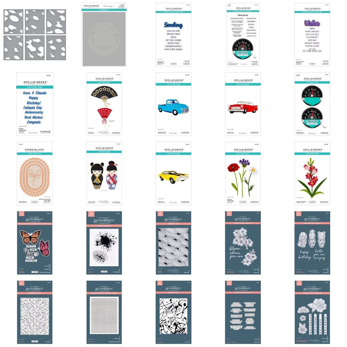 

Car Blossoms & Sentiments BetterPress Plate & Die Set diy cutting dies clear stamps stencil press plates paper card album mould