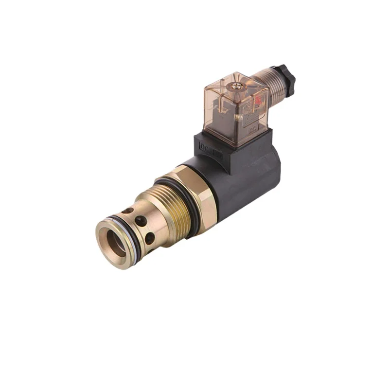 Carbon Steel Threaded Cartridge Valve 2 Position 2 Way Normally Closed Solenoid Valve for Hydraulic Power Unit