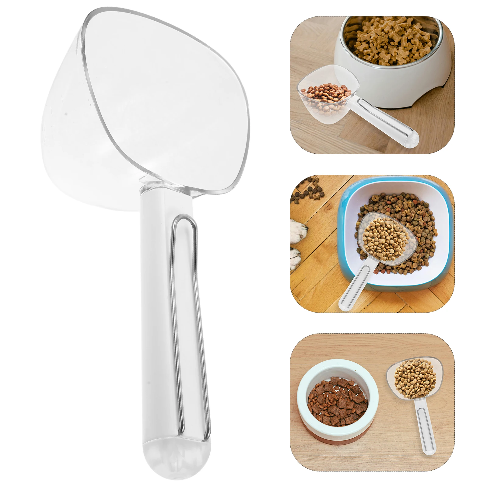 

Pet Food Spoon Dog Measuring Cup Sealing Clip Small Scoop Cat Kitchen Utensils Precise Measurement Reusable Feed Tool Portable