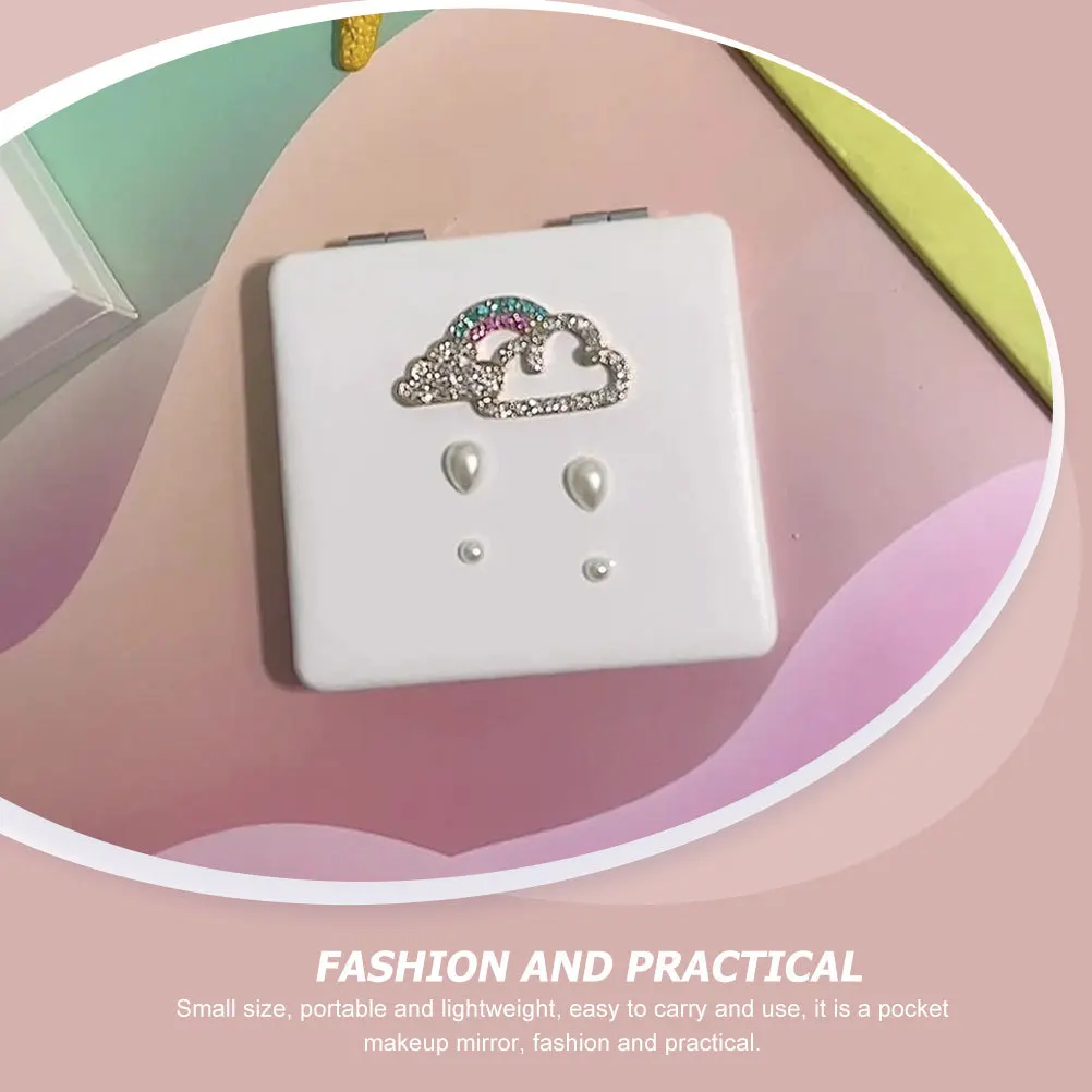 Kleine opvouwbare draagbare dubbelzijdige make-upspiegel Compacte metalen reistasspiegel Lichtgewicht ontwerp