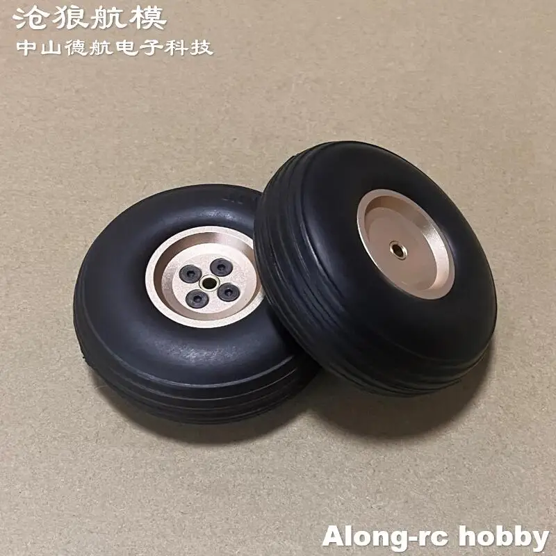 Roues en caoutchouc PU pour avion RC, 2 pièces, 3.0 pouces de diamètre, modèles de loisirs, bricolage, pièce de rechange, train d'atterrissage 76x28x4.1mm