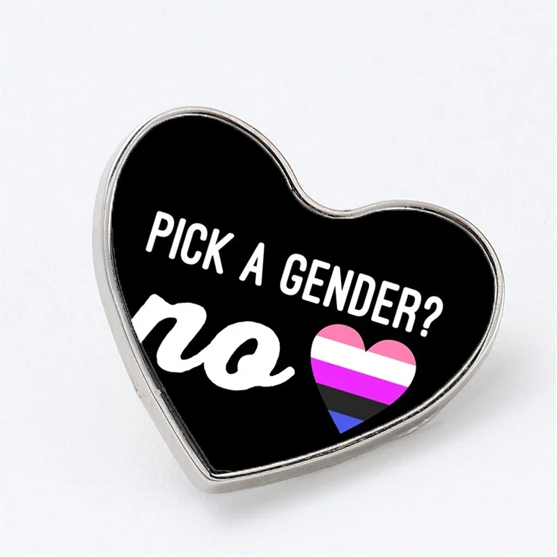 Pick A Gender Genderfluid Flag Nal Brooches Pin Jewelry Accessory Customize Brooch Fashion Lapel Badges